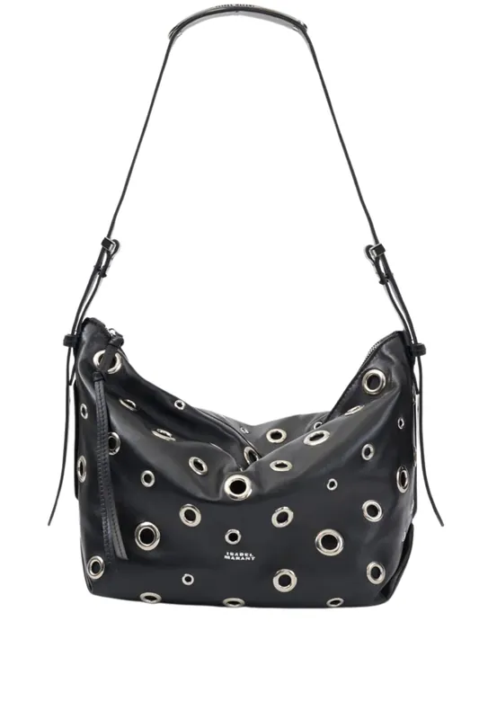 Leyden Large Eyelets Bag | Black - Isabel Marant