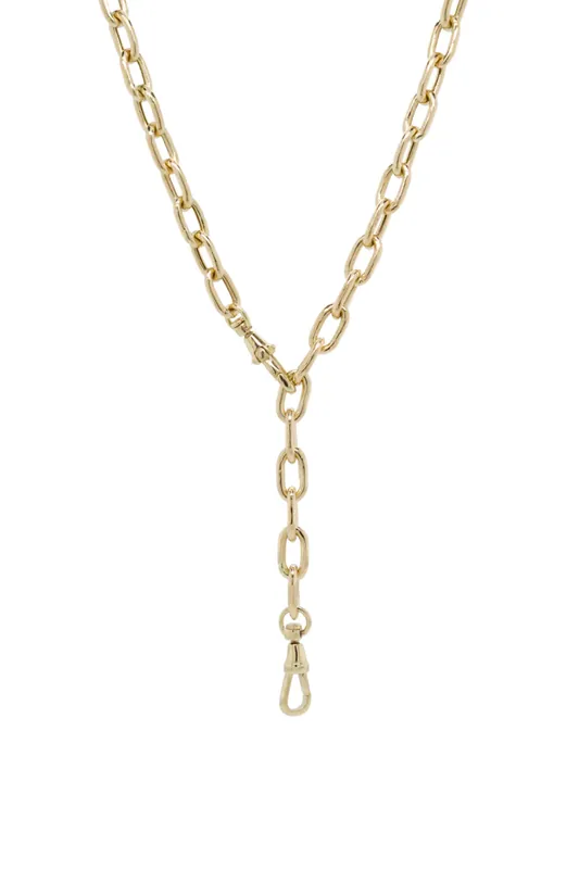 14k Extra Large Square Oval Link Chain Necklace with Swivel Clasps - Zoe Chicco