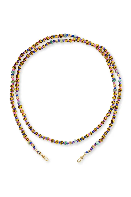 Mauli Beads | Ghana Yellow & Black 73cm - Marie Lichtenberg