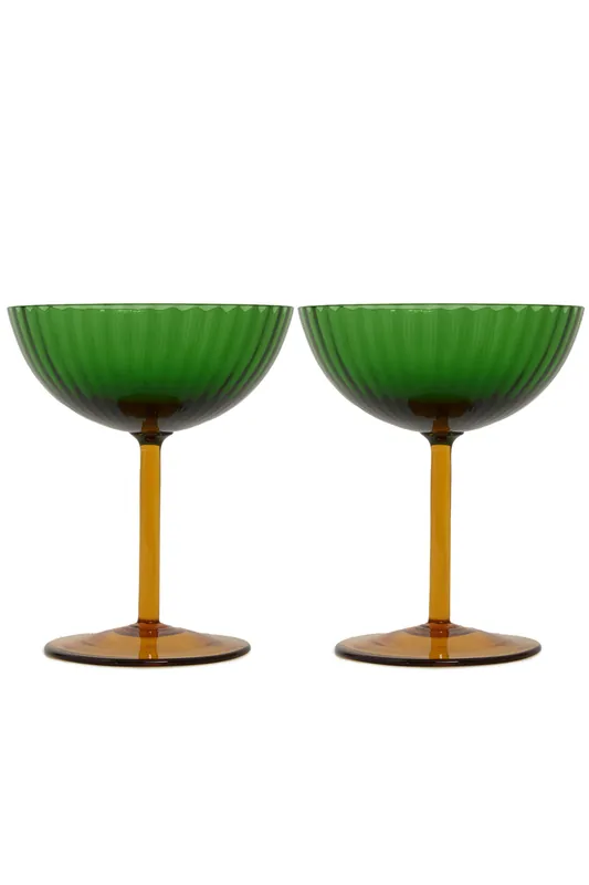 Champagne Coupe Set Of 2 | Verde - La DoubleJ