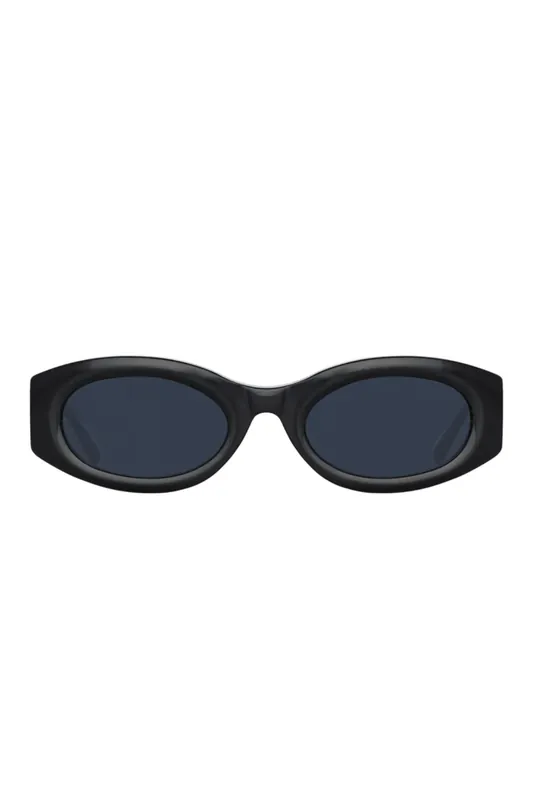 The Attico Berta Oval Sunglasses | Black - Linda Farrow