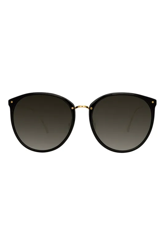 The Kings Oversized Sunglasses | Black - Linda Farrow