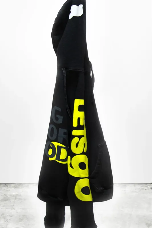 Circa'99 Neighborhoodletsgo Polyblend Fluff Hoodie | Black Space - Freecity