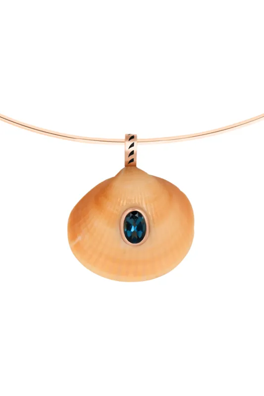 Natural Anadara Charm | Oval Kyanite - Dezso by Sara Beltran