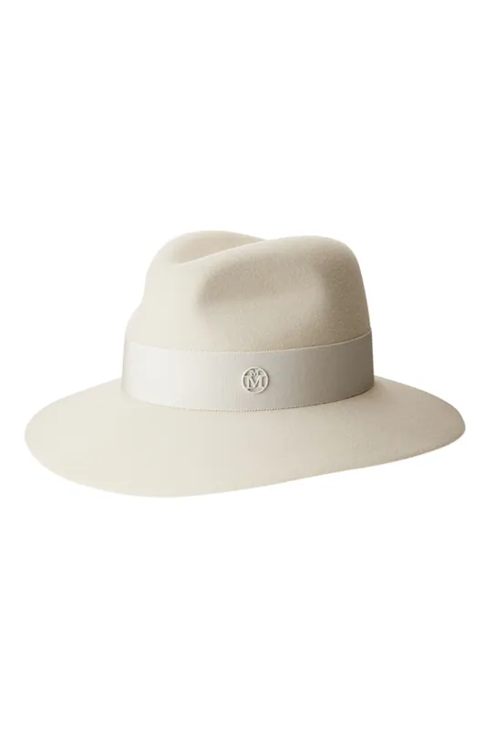 Henrietta Felt Fedora Hat | Seed Pearl - Maison Michel