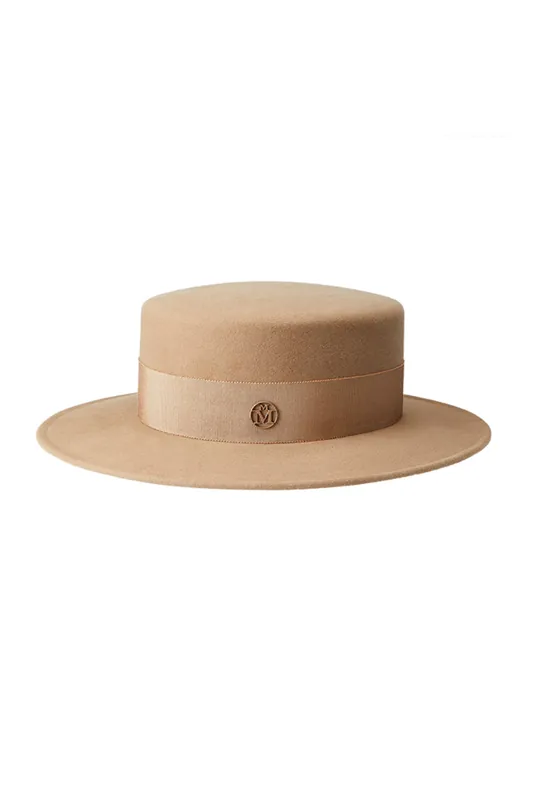 Kiki Canotier Felt Hat | Camel - Maison Michel