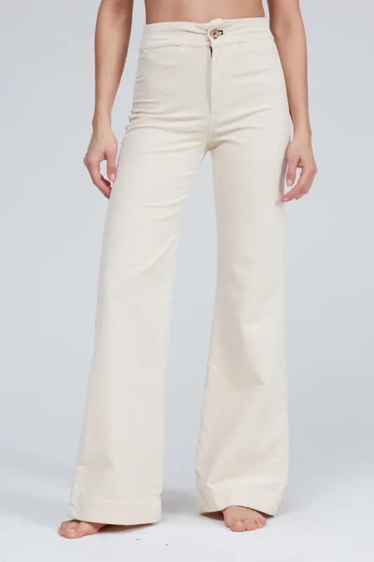 Brighton Wide Leg Corduroy | Bone - ASKK NY
