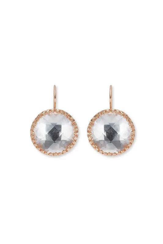 Olivia Button Earrings | 18K Rose Gold Wash/White - Larkspur & Hawk