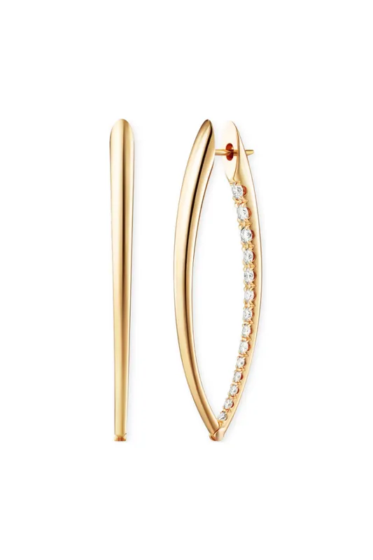 Cristina Earring Large | Partial Diamonds - Melissa Kaye