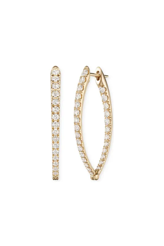 Cristina Earrings Medium | Diamonds - Melissa Kaye