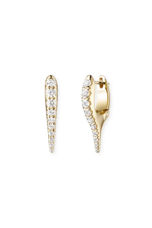 Lola Needle Earrings Mini | Diamonds - Melissa Kaye