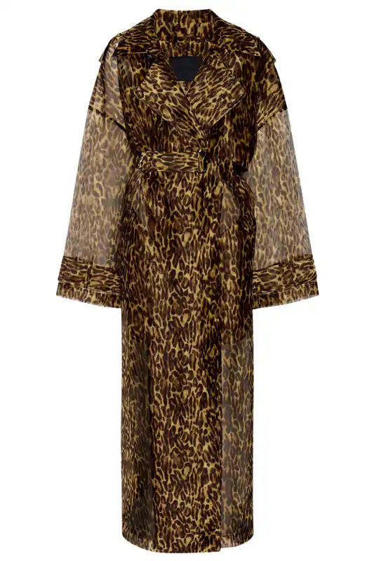 Organza Trench | Leopard - LAPOINTE