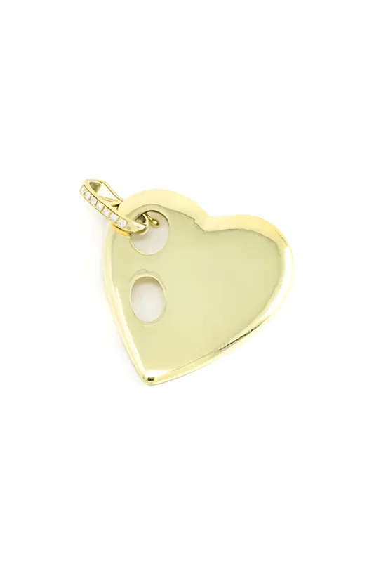 Large Anchored Heart Charm | Diamond Clasp - Jenna Blake