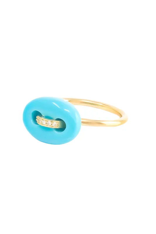 Mini Stone Mariner Ring | Turquoise - Jenna Blake