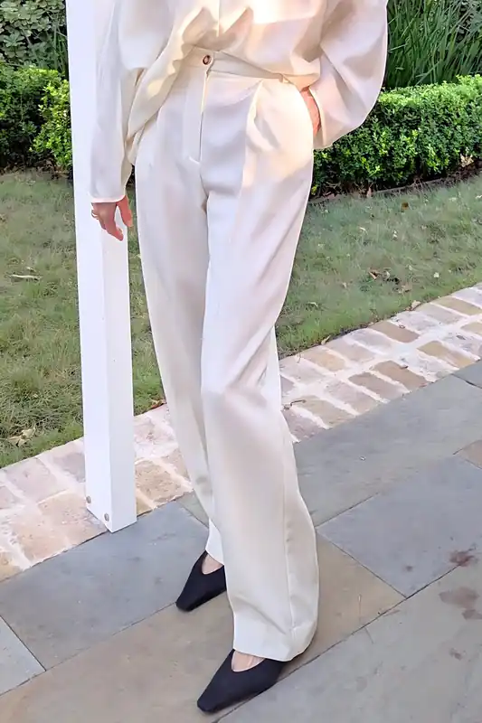 Constance Trouser | Off White - La Collection