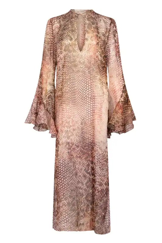 Aries Dress | Peach Animal Print - Silvia Tcherassi