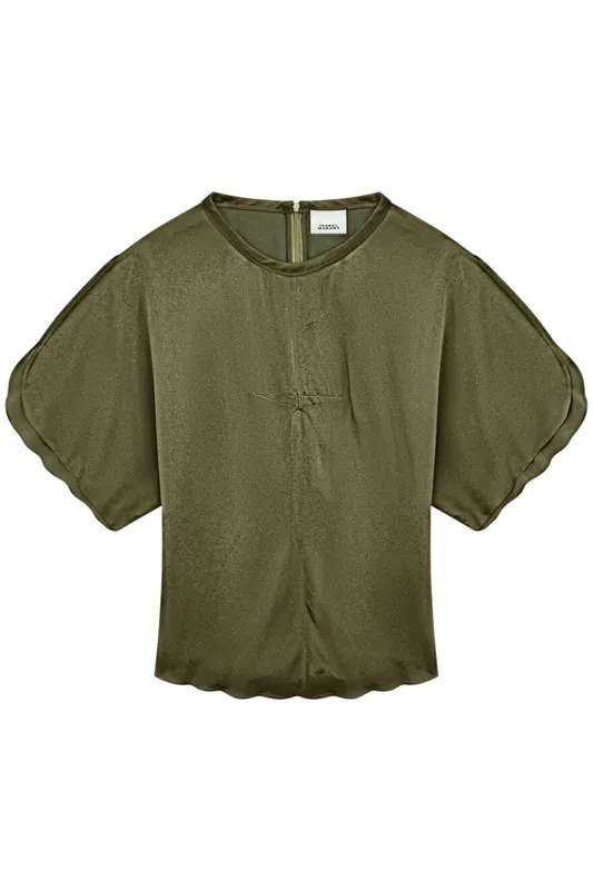 Karlita Satin Top | Bronze - Isabel Marant