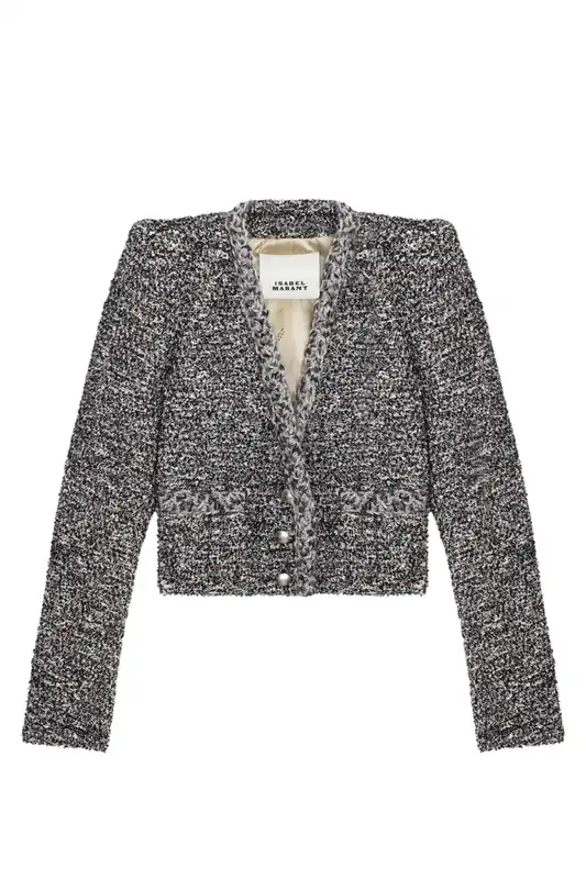 Gwendoline Jacket | Black / Ecru - Isabel Marant