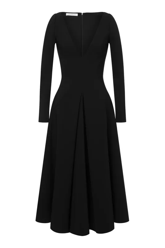 Double Crepe Dress | Black - Philosophy di Lorenzo Serafini