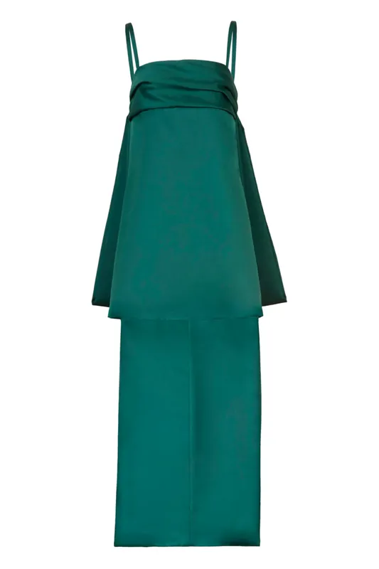 Cleo Mini Dress | Emerald - DELPHINE