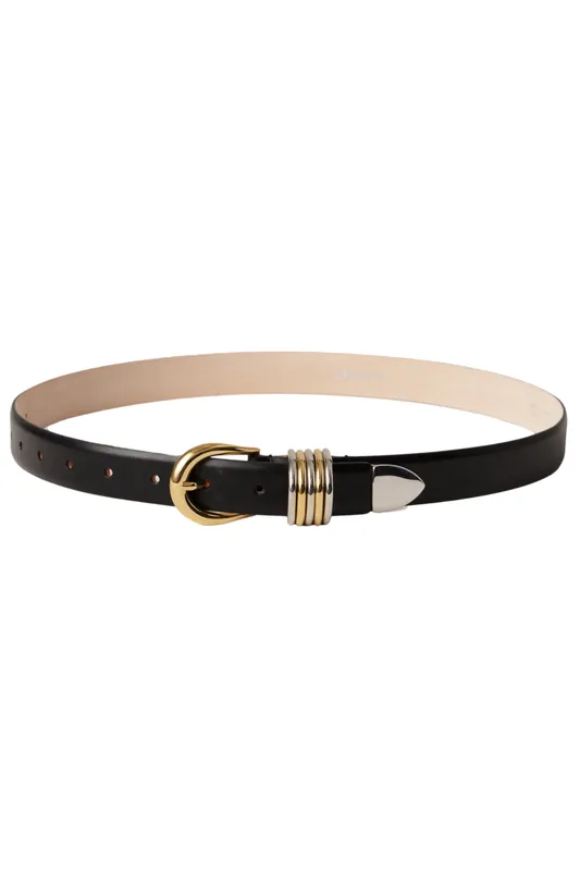 Hollyhock Belt Mixed Metal | Black - Déhanche