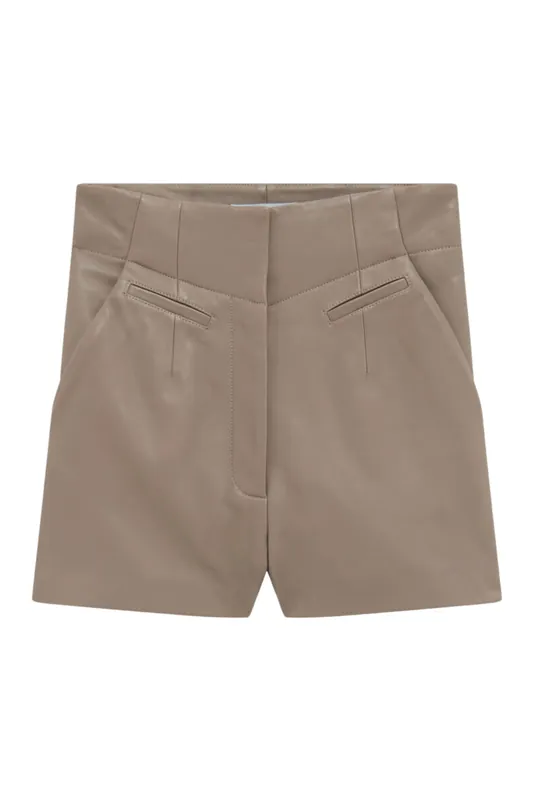 Mikia Leather Shorts | Taupe - IRO