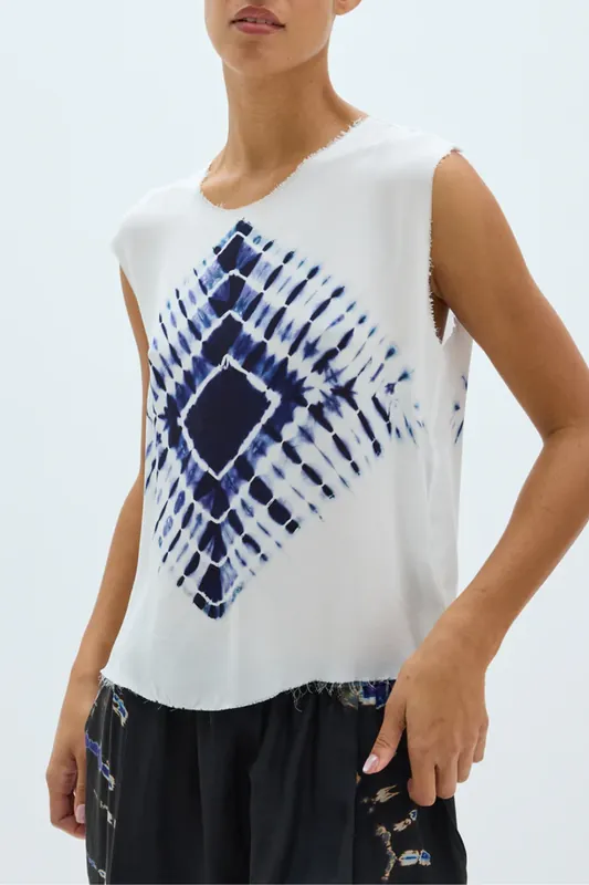 Lotta Tank | Washed White - Raquel Allegra