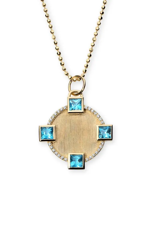 Diamond Club Charm | Blue Topaz - Devon Woodhill