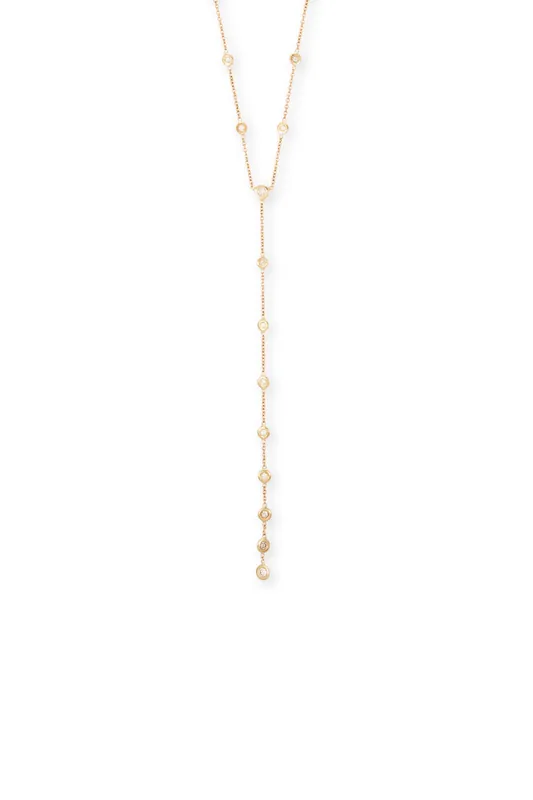 19 Diamond "Y" Necklace - Jacquie Aiche