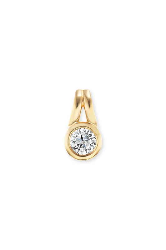 Round White Diamond Pendant - Boochier