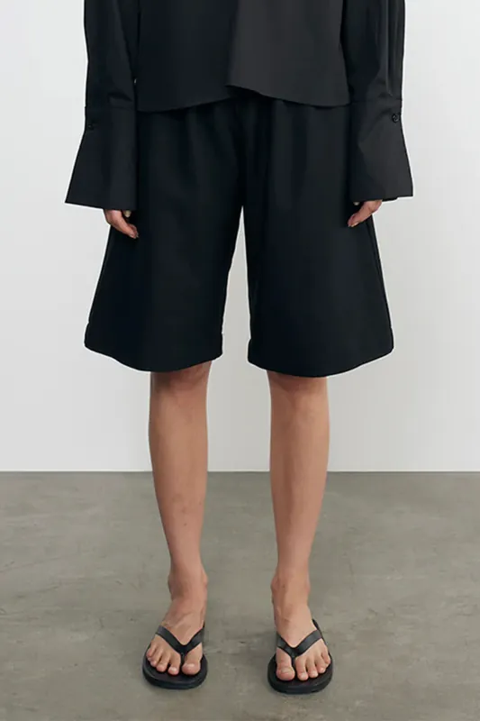 Twill Bermuda Short | Black - Enza Costa