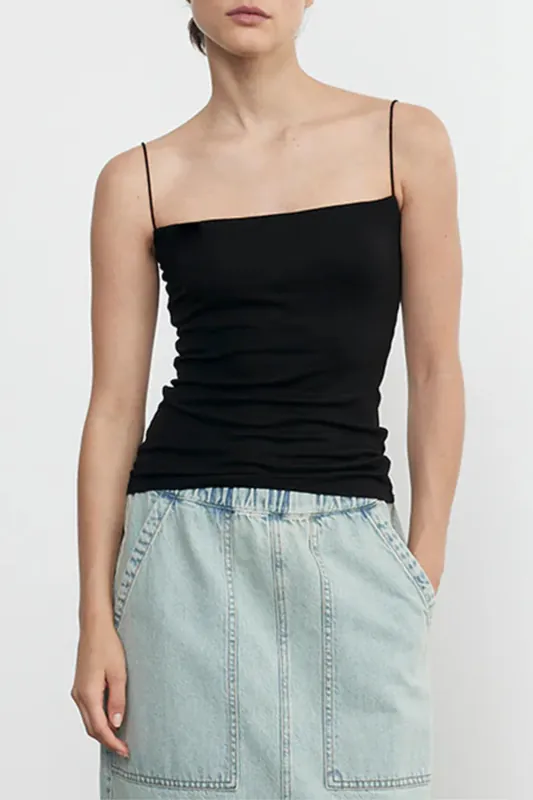 Essential Strappy Tank | Black - Enza Costa