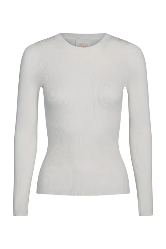 Knit Crewneck | White Heather Grey - TWP