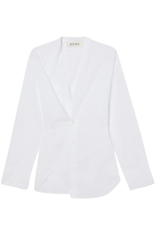 Overlap Light Cotton Shirt | Optic White - Rohe