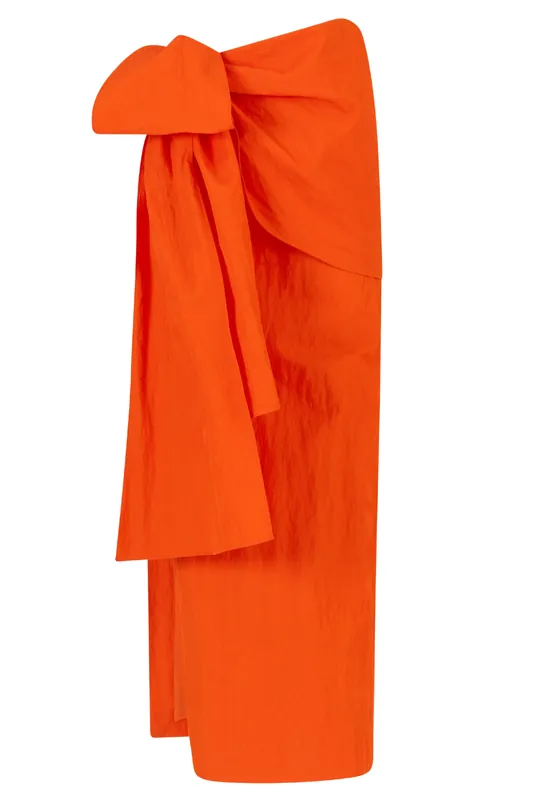 Hustle & Bustle Skirt | Bright Orange - Rosie Assoulin