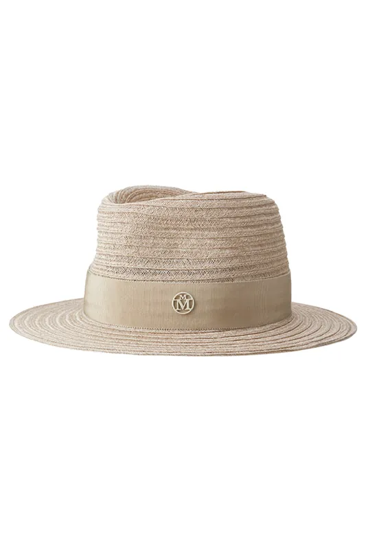 Andre Straw Hat | Linen Beige - Maison Michel