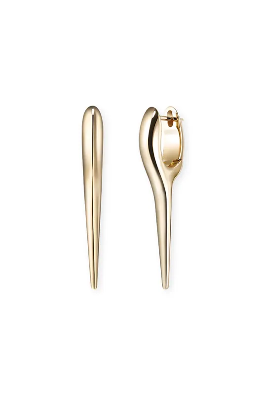 Lola Needle Earrings Small | All Gold - Melissa Kaye