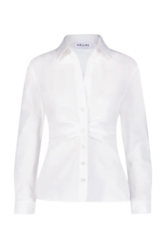 Savile Stretch Poplin Shirt | White - Callas Milano