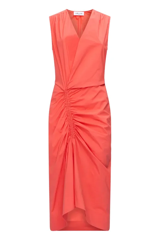 Agnes Wrap Dress | Coral - Callas Milano