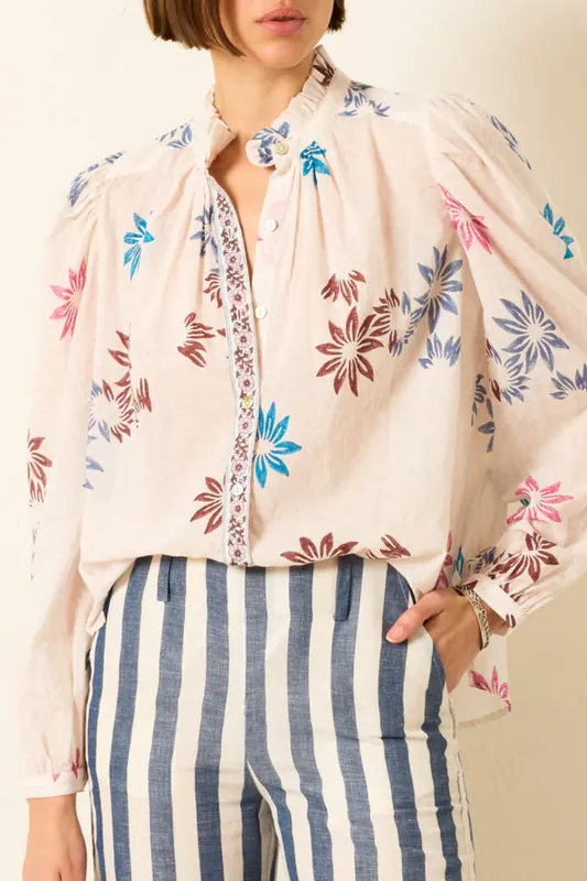 Annabel Berry Jackfruit Shirt | White - Alix of Bohemia