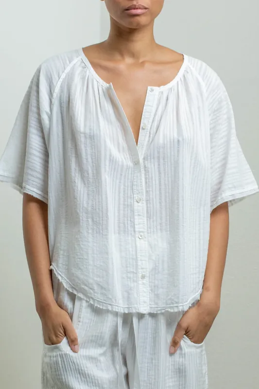 Miles Blouse | Washed White - Raquel Allegra