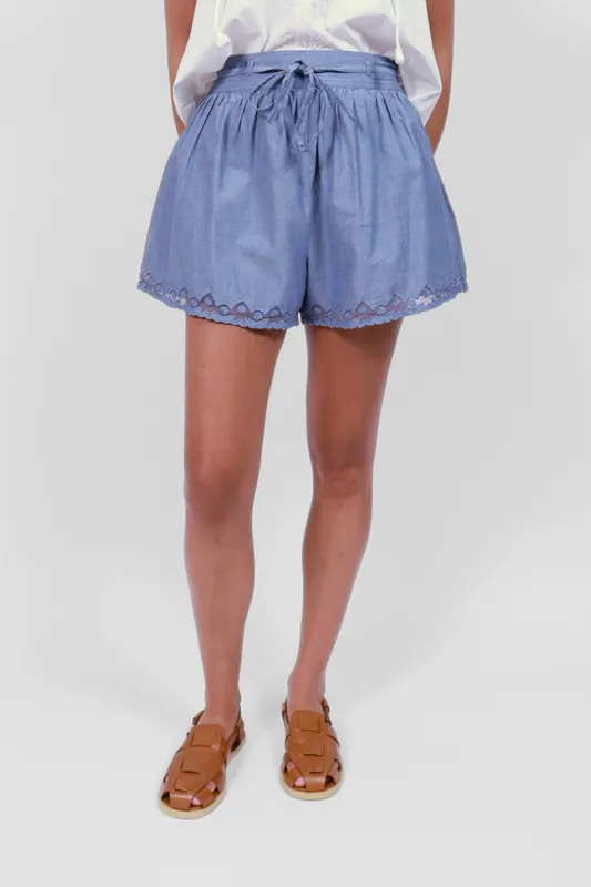 Elowen Short | Chambray - Ulla Johnson