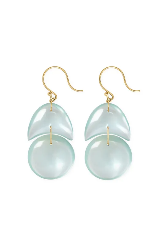 Tiny Arp Earrings | Aquamarine - TenThousandThings
