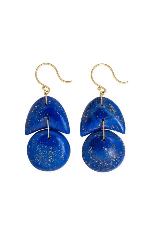 Tiny Arp Earrings | Lapis - TenThousandThings