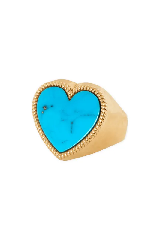 Rope Heart Ring | Turquoise - Established