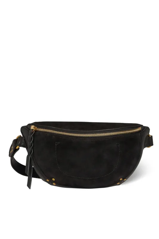 Lino Banane Bag | Split Suede Noir - Jerome Dreyfuss