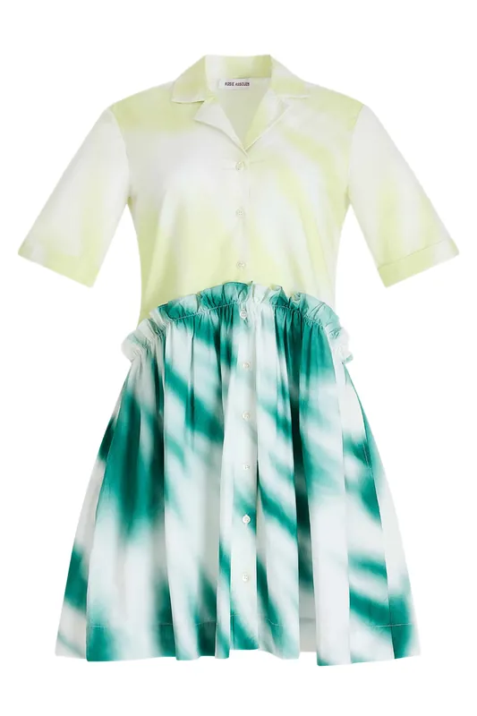 Mini Gathered Shirtdress | Tie-Dye