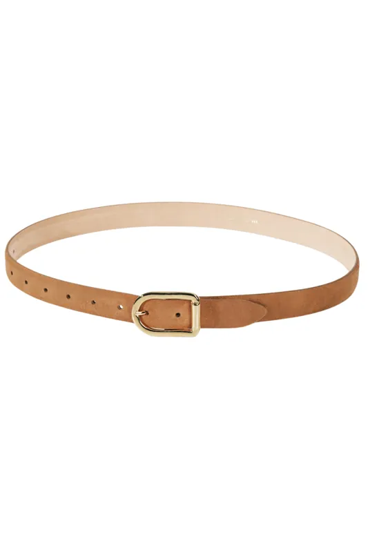 Mija Suede Belt | Caramel / Gold - Déhanche
