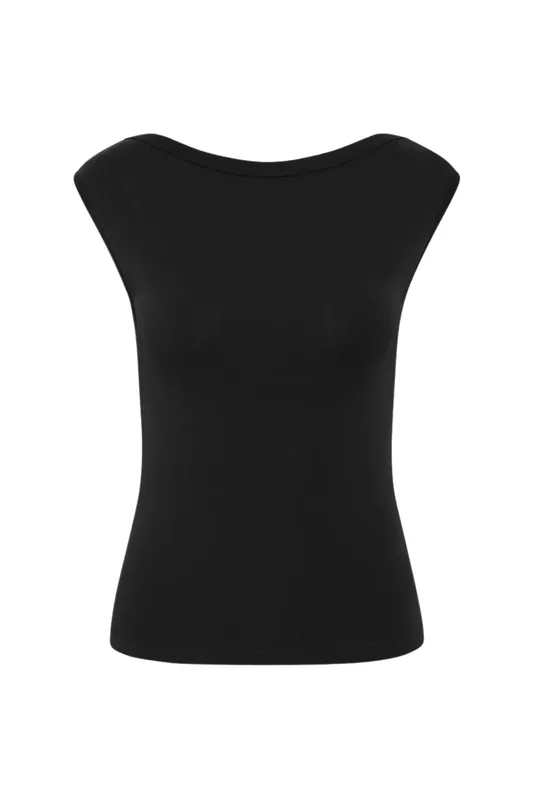 Organic Cotton Ballerina Top | Jet Black - St. Agni