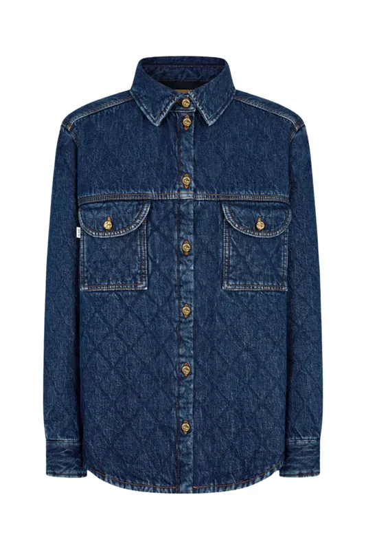 Berber Shirt | Quilted Nariida Sapphire - BLAZÉ MILANO